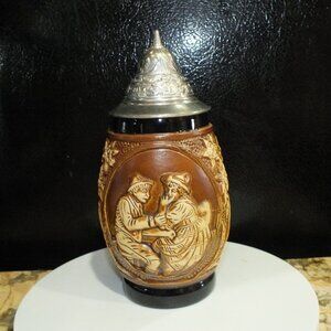 Beer Mug DBGM Pewter Lid Relief Mug Mug Beer Seidel 0.5 L